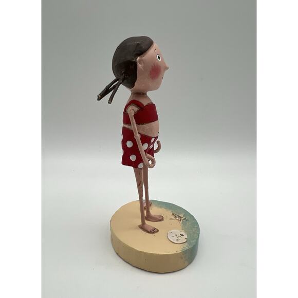 Lori Mitchell Figurine Shelly Sells Seashells Girl at the Beach Missing Bucket - Picture 3 of 9